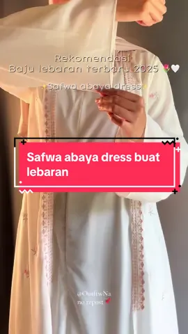 Ketipak ketipung sayang baju raya dabeli ke sayang kalau sdh mari berayaaaa~ abaya putih yg cantik bgt dipake lebaran, yang mau samaan co dikerangjang kuning mumpung lagi turun harga😭🥰 #abaya #abayastyle #abayaputih #bajulebaran #fashion 