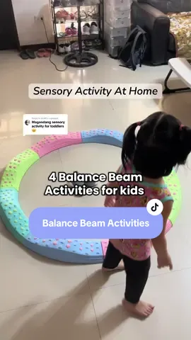 Replying to @BnM Magandang sensory activity for kids itong balance beam, developmental activity dahil madaming skills ang madedevelop sa kanila using this 🥰 #developmentaltoys #balancebeam #occupationaltherapy #toddleractivities #sensoryactivities #autismtherapy #sensoryplayideas #creatorsearchinsights 