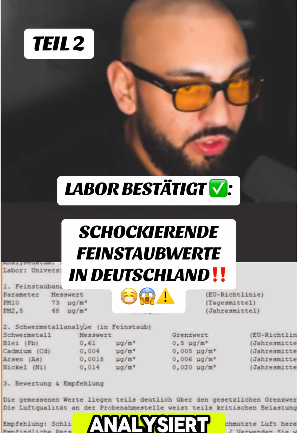 LABOR BESTÄTIGT ✅: SCHOCKIERENDE  FEINSTAUBWERTE  IN DEUTSCHLAND‼️ 😷😱⚠️ | TEIL 2 #kianush #feinstaub #labor #luftqualität #deutschland #gefährlich #miesrecherchiert 