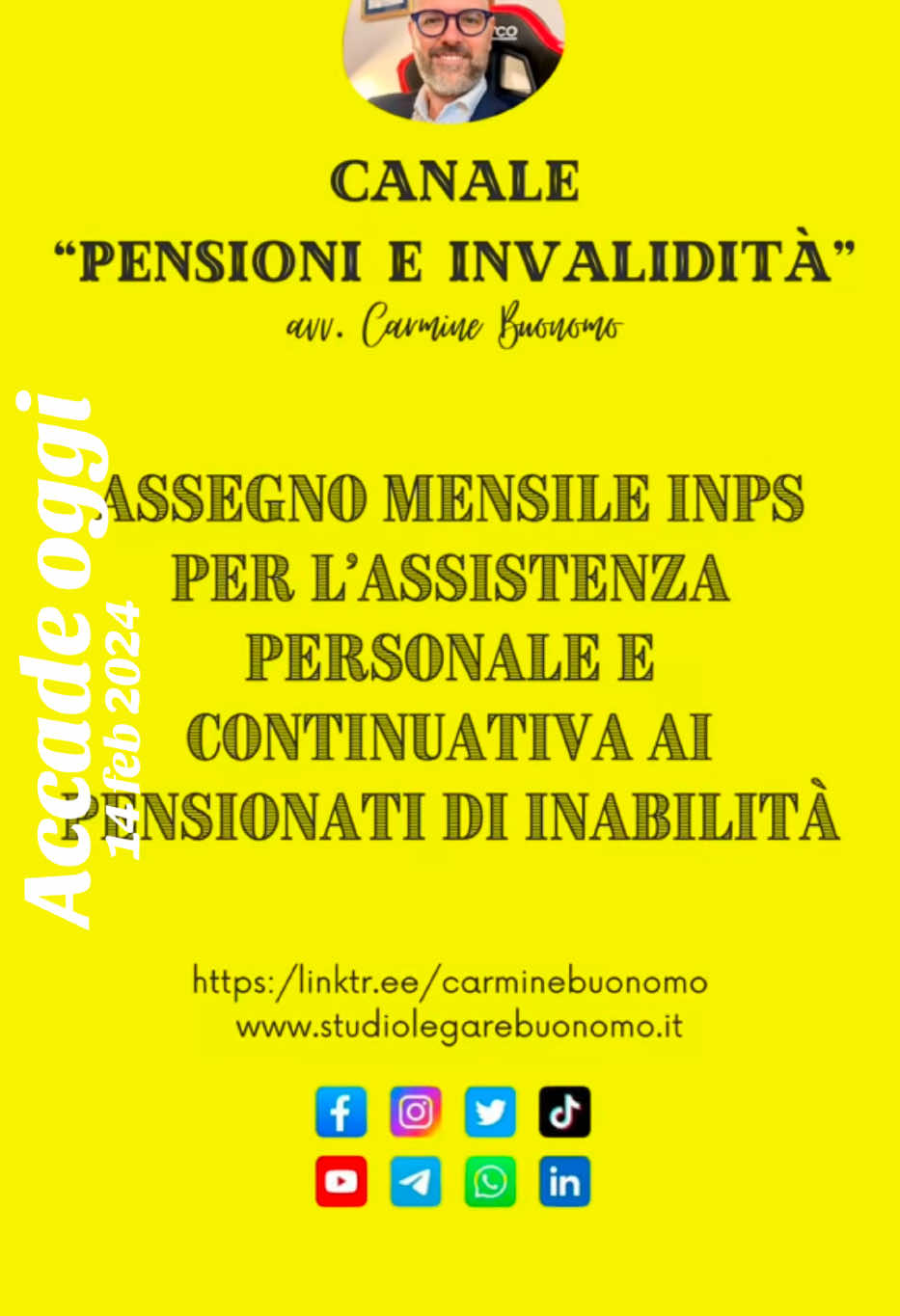 #indennitàdiaccompagnamento #inps #disabilità #pensioni #invalidità #pensioniinvalidità #carminebuonomo #accadeoggi 