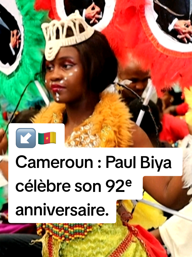 🇨🇲 Au Cameroun, des partisans de Paul Biya ont célébré en grande pompe son 92ᵉ anniversaire le 13 février. 2025 est une année d'élection présidentielle.