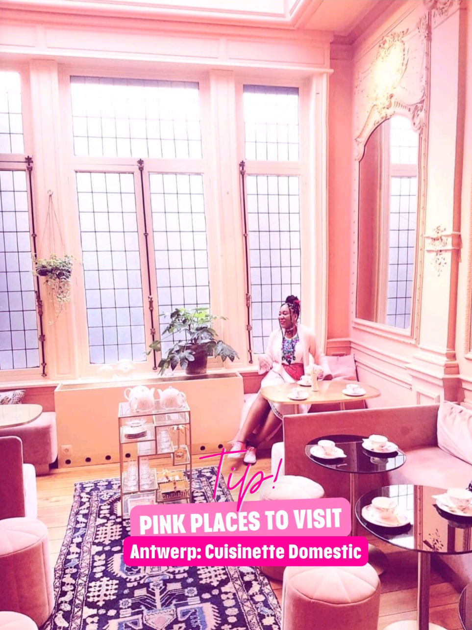 #pinkplacestovisit - A beautiful high tea in a pink salon? Count me in! Cuisinette domestic in #Antwerp it is! #belgium #thingstodoinantwerp #pinkthingstodo #antwerpen🇧🇪  #thingstodoantwerpen #sightseeing #restaurantideas #pinkcafe  #pinkcafes #amazingplacestovisit #visitantwerp #traveltok