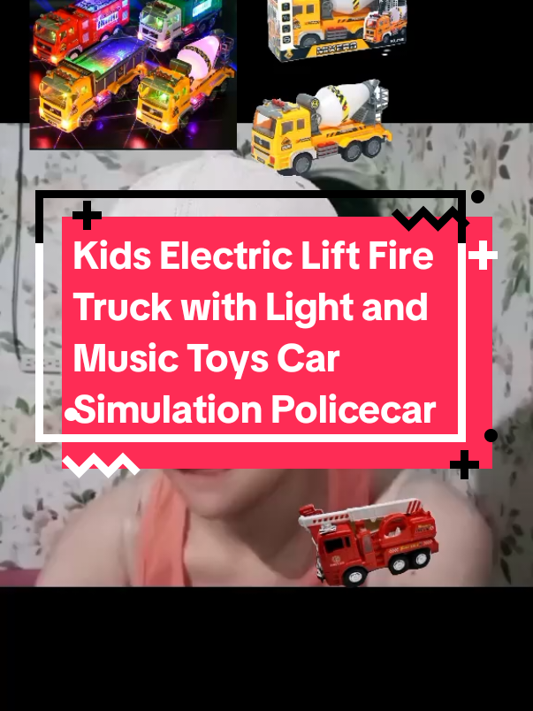 Kids Electric Lift Fire Truck with Light and Music Toys Car Simulation Policecar Excavator Engineering Vehicle #firetruck #policecar #engineering #kids #light #music #affiliatemarketing #fypシ 