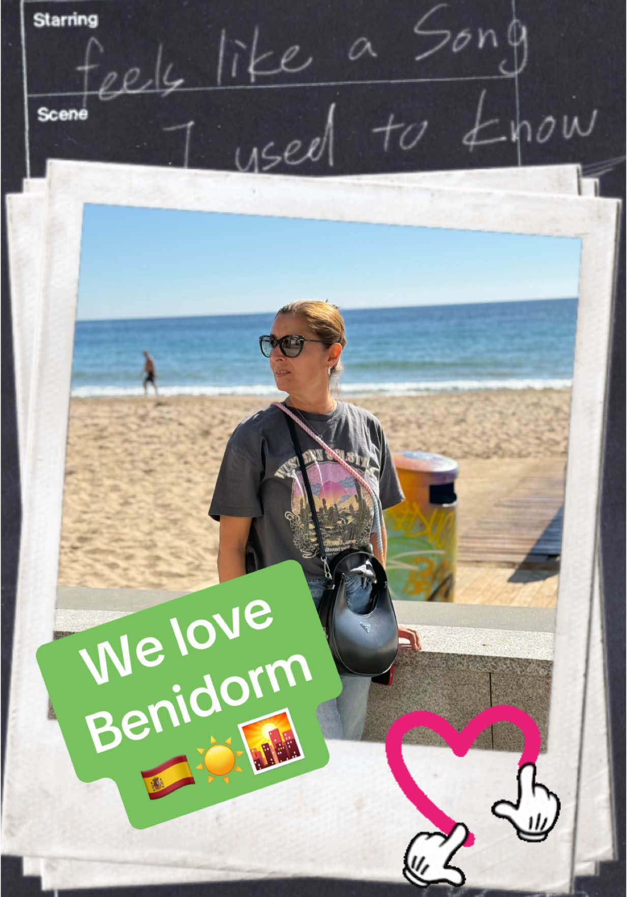 We love Benidorm. 🩷 #spain🇪🇸 #viral_video #tik_tok #reels #fyp #españa #shorts #girls #torrevieja #benidorm #ValentinesDay #Love #constablanca #beach #skyline