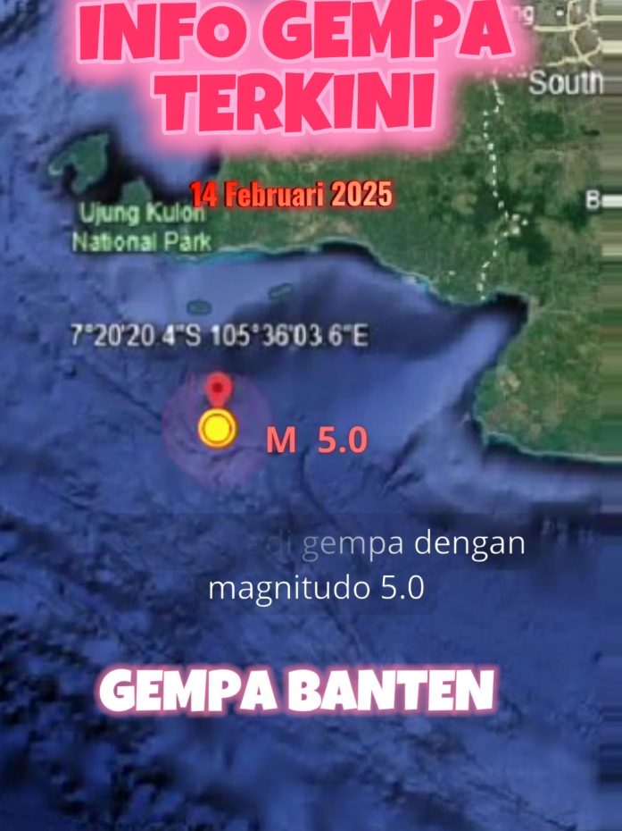 INFO GEMPA TERKIJI 14 02 2025 GEMPA BANTEN M 5.0 #gempa #gempabumi #infogempa #gempaterkini #fyp #banten 