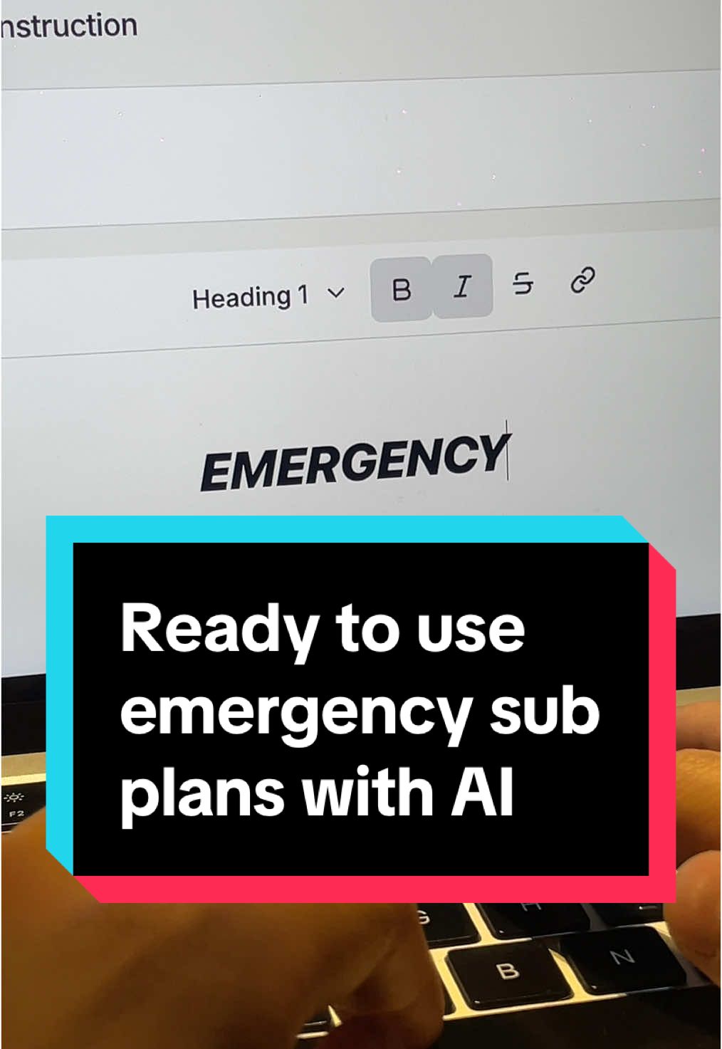 Don't stress over unplanned absences! Have ready emergency sub plans, generated by #edacfeai #ai #teachers #lessonplan #edutok #teachersoftiktok #aiforteachers #edtech #aieducation #foryou #foryoupage 