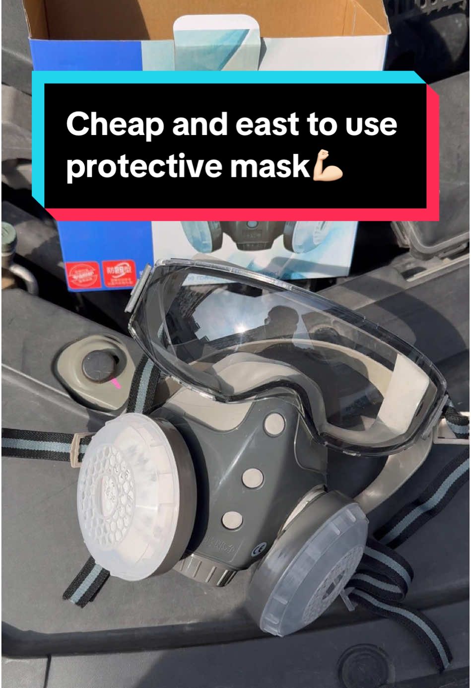 Dust-proof Integrated Respirator Mask Woodworking Tools, Reusable Half Mask with... #gasmask #fullfacemask #facemask #mask #TikTokShopLoveAtFirstFind #spotlightfinds 