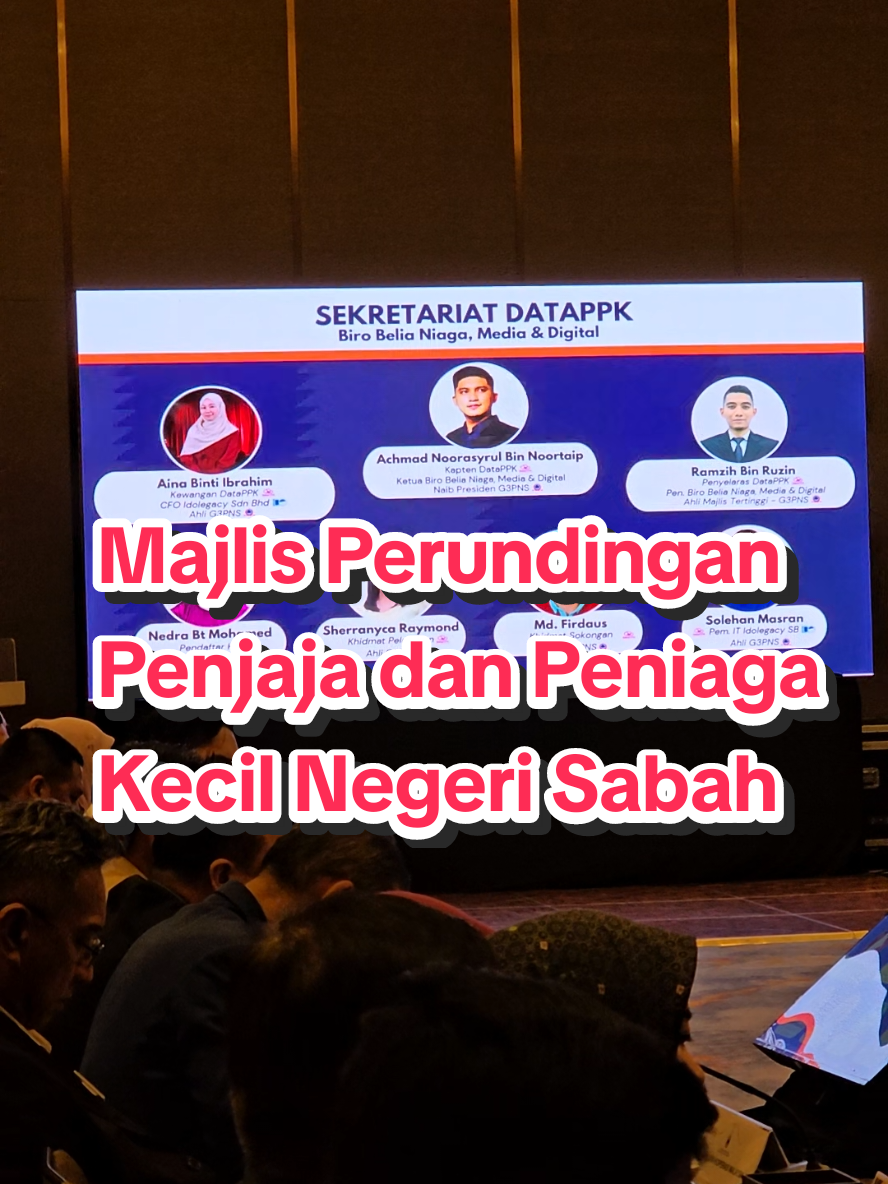 Hari ini saya membentangkan tentang profil G3PNS dan Program Pendataan dan Pendidikan Keusahawanan Penjaja dan Peniaga Kecil Negeri Sabah sempena Mesyuarat Majlis Perundingan Penjaja dan Peniaga Kecil Negeri Sabah di Hilton Hotel KK