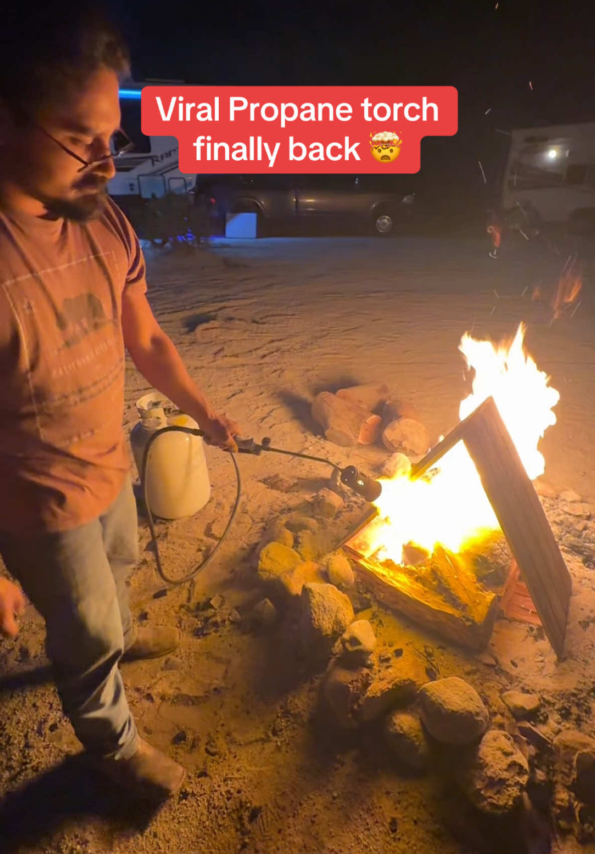 The viral propane torch is finally back 🤯 #torch #propanetorch #firepit #offroad #bonfire #propane #gardening #powertools 