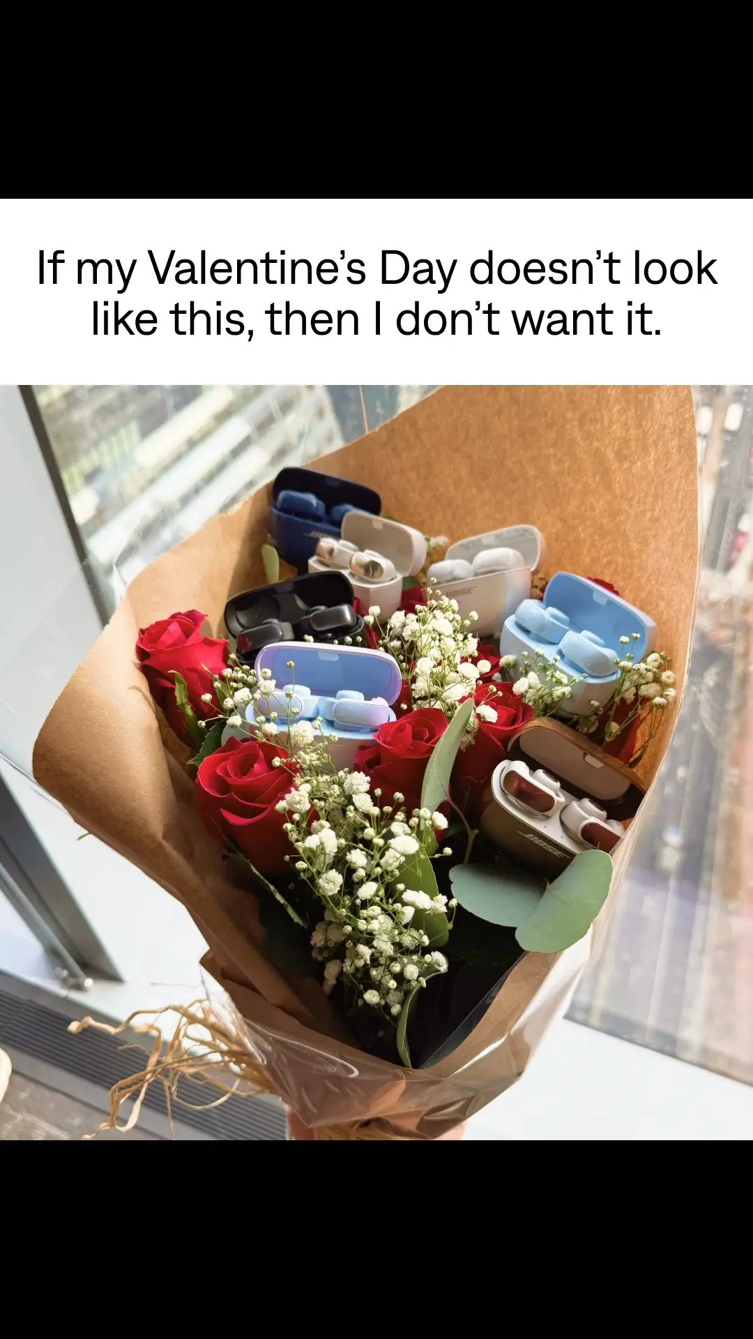 Whoever tagged you in this want you to get them an Ultra Open Earbuds bouquet. 💐❤️ #Bose #ValentinesDay 