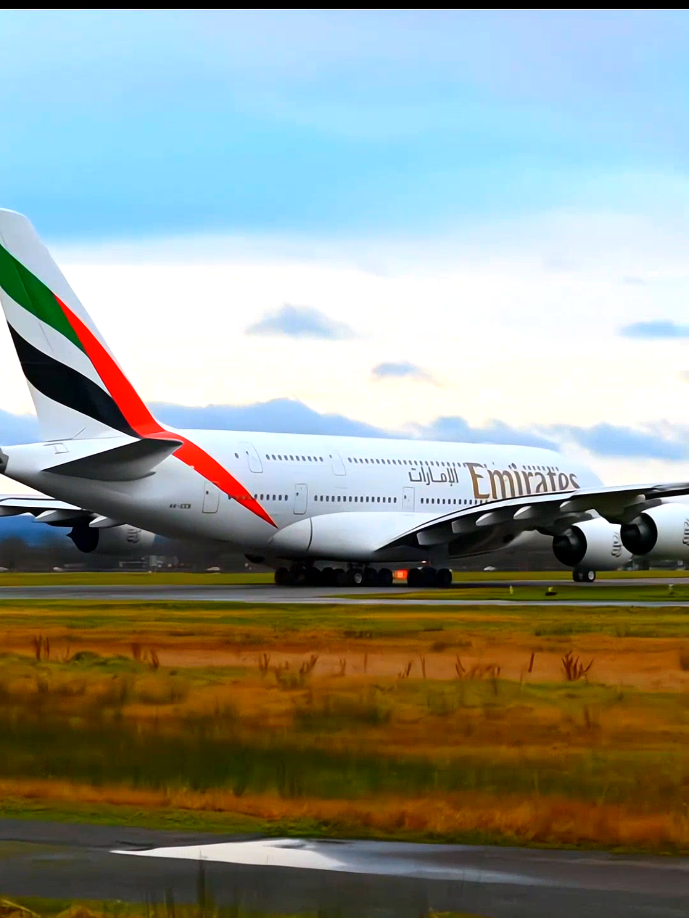 Emirates airlines Airbus A380  #A380 #AviationLovers #JetSet #AirTravel #Flight #EmiratesAirlines #airbus #takeoff #runaway #airline #airport 