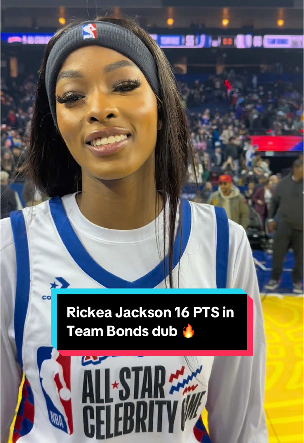 It’s about how you finish 👏 Rickea Jackson put up a 16-PT performance en route to Team Bonds’ #RufflesCelebGame dub!