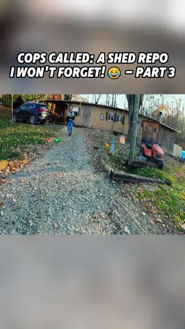 Cops Called: A Shed Repo I Won't Forget!😂 - PART 3 #tinyhouse #towtruck #towtruckstories #shed #repo 