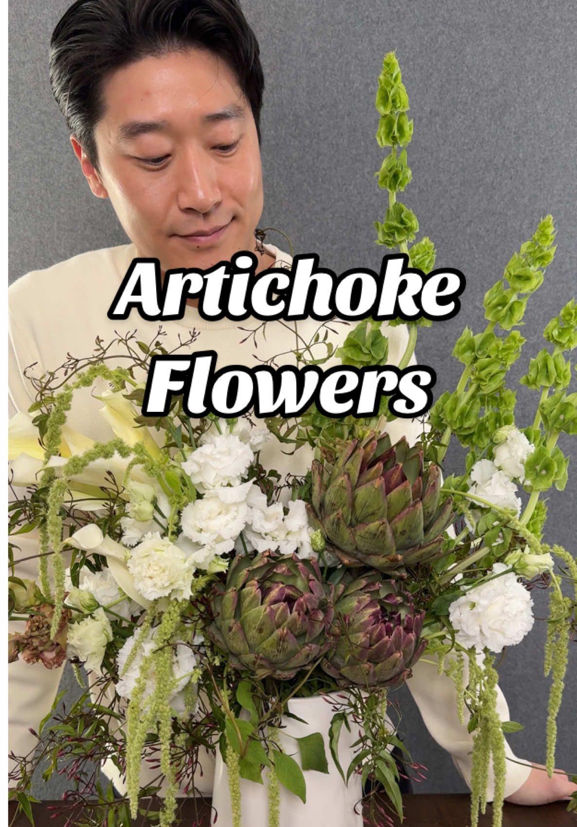 Making a artichoke flower arrangement for my girl #flowerarrangement #bouquet 