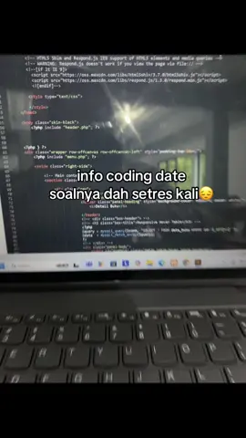 biar ada yang nyari erornya dimna 😭#foryou #fyp #pati #foryoupage❤️❤️ #katakata #coding #ilmuinformatika #jasacoding #php #javascript 