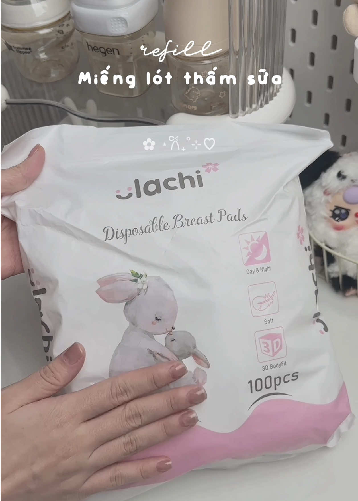 Sưu tầm miếng lót thấm sữa hay sao í 😆 #pandababi🐼 #mienglotthamsua #ulachi #momlife #mebimsua #chamsocmebe #asmr 