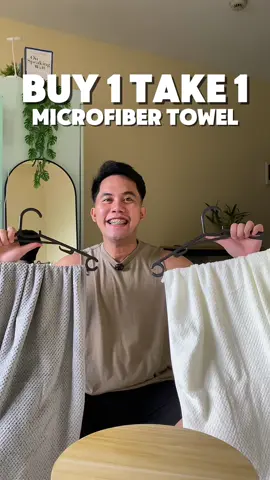 So far, pasok tong Buy 1 Take 1 Microfiber Towel sa mga best buys natin! 👌🏻👌🏻👌🏻 bath towels bath towel absorbent bath towel makapal #bathtowel #buy1take1 #microfiber #microfibertowel 