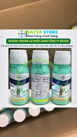 Regent800wg dạng nước xanh công ty bayer #thuocbvtv #lamvuon #saurieng #xuhongtiktok #dungcutienich #regent #thuocdietkiengiansinhhoc #regentdietkien #baovethucvatcaytrong #regent800wg #nhavuondep 