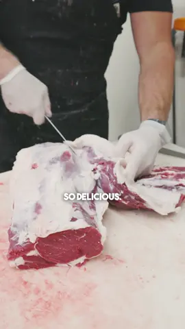 Removing the spinalis off of a beef rib section. 🔪 #fyp #foryou #beef #butcher #butchering #thebeardedbutchers #howto #youtube