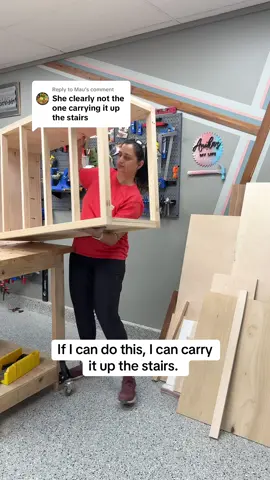 Replying to @Mau don’t underestimate women 💪🏼 #diyfurniture #woodworkingproject #woodworkingplans #tiktokpartner #apitiktok 
