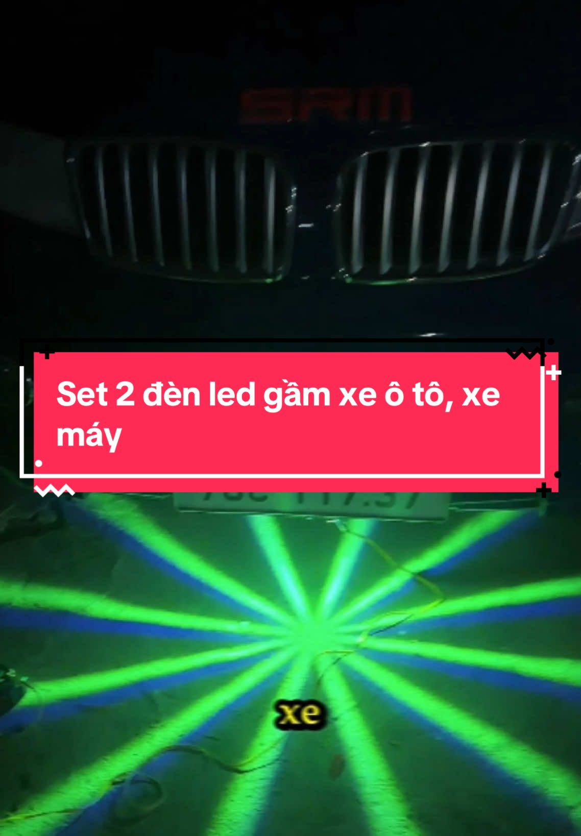 Set 2 đèn led gầm xe ô tô, xe máy dùng điện chung từ 9v-36v#atrongj #dochoixetai #ledgamtia #ledgam7mau #ledgam 