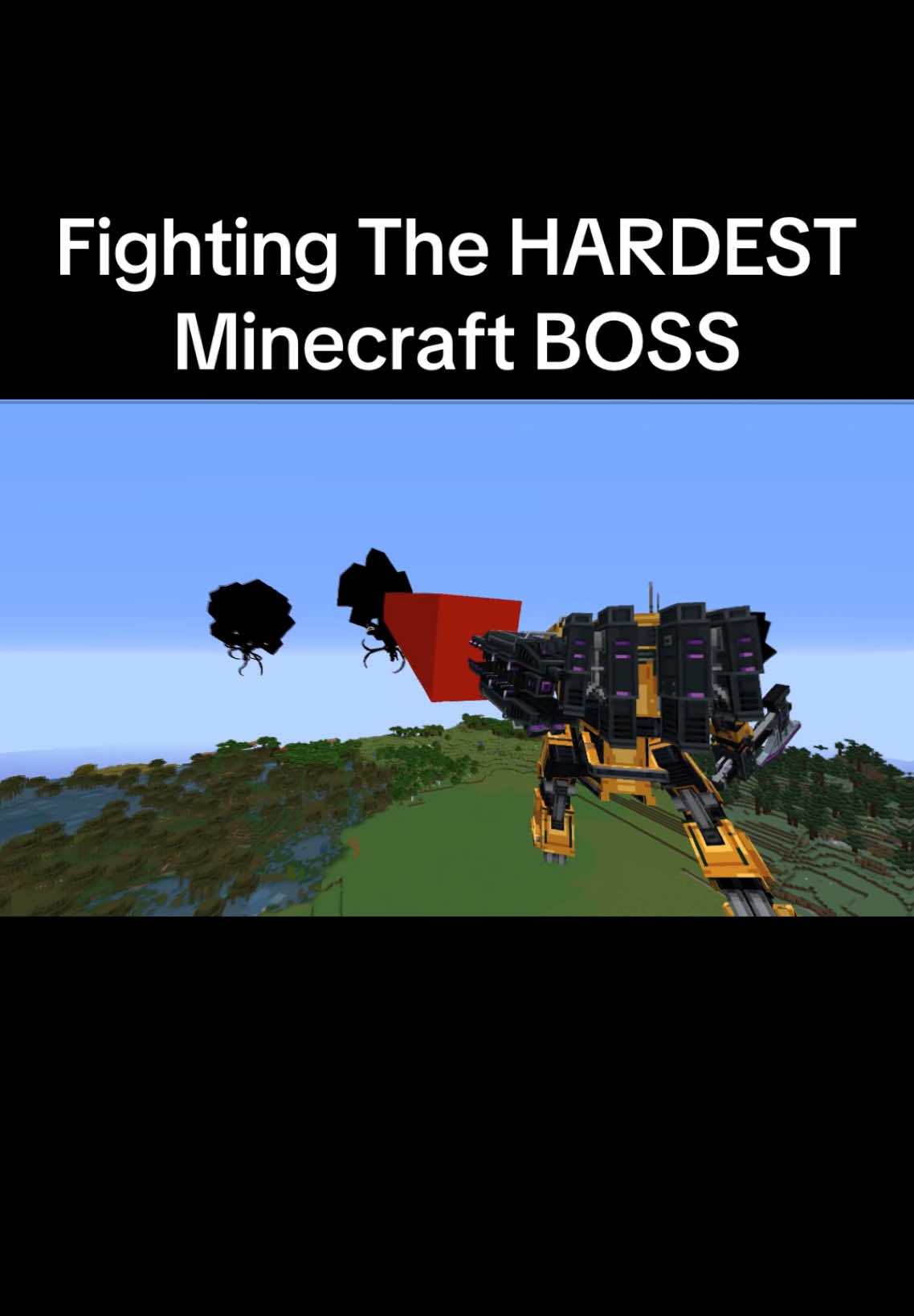 Fighting The HARDEST Boss in Minecraft #Minecraft #minecraftmemes #minecraftmoment #foryoupage #fyp 