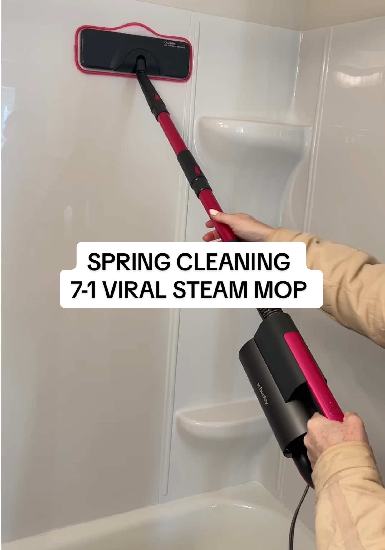 Who knew cleaning could be so fun!#springcleaning #steammop #schenley #CleanTok #cleanwithme #mop #deepclean #schenleysteammopcleaner #bathroomcleaning  