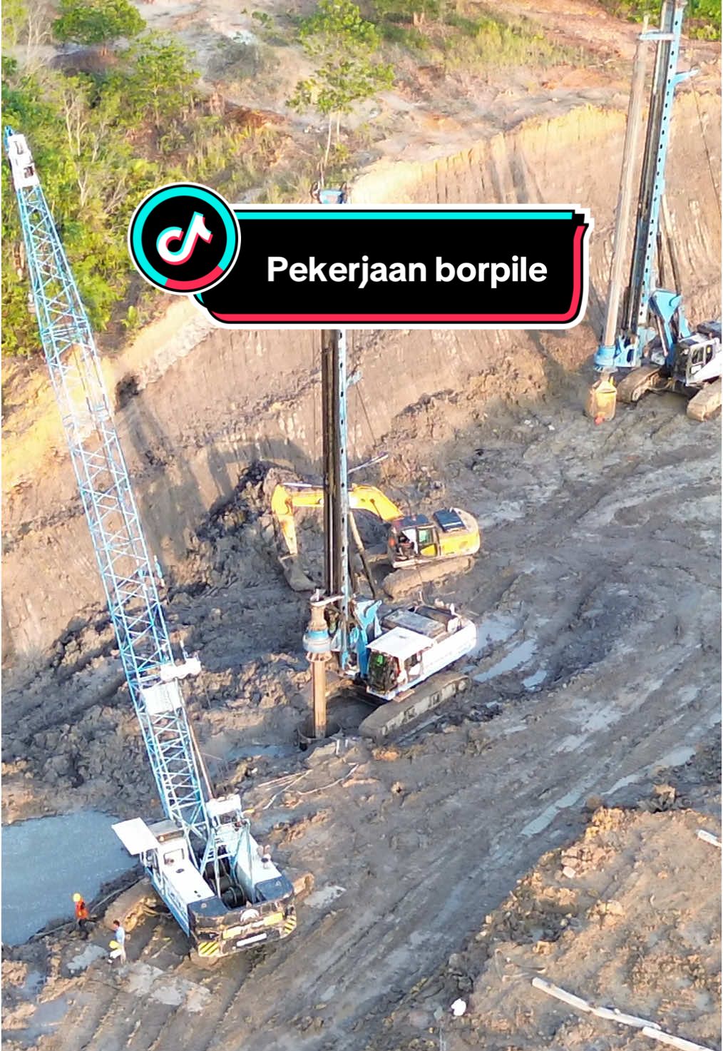 🛣️#jalantolikn#jalantoliknbalikpapan#jalantolikn1B#excavator#ikn#ikn#anakproyek#kuli#fyp#jalantolindonesia#dronevideo#borpile#fyp#