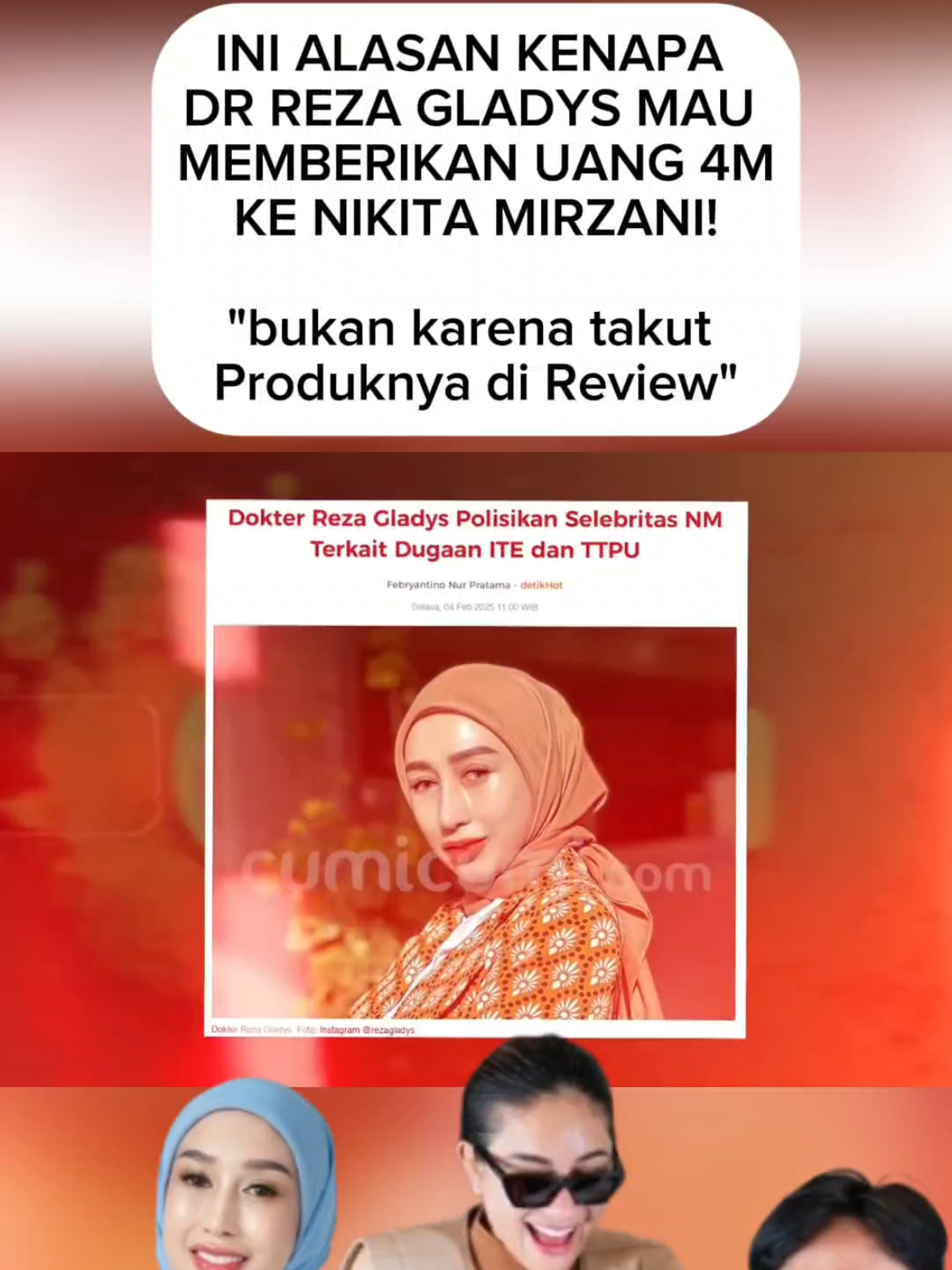 Ini alasan kenapa Dr Reza Gladys mau memberikan uang 4 M kepada Nikita Mirzani 😱 #nikitamirzani #drrezagladys #dokterdetektif #doktifviral #doktifapproved #doktif 