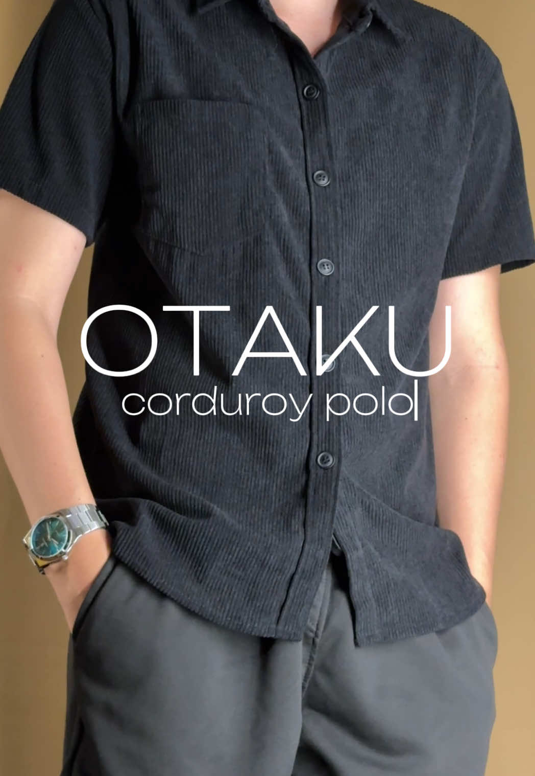 Outfit ideas for men. Otaku Corduroy polo 220gsm fabric. Click the yellow basket to checkout. #fyp #otaku #otakuph #menspolo #poloformen #OOTD #outfitideas #corduroy #corduroypolo 