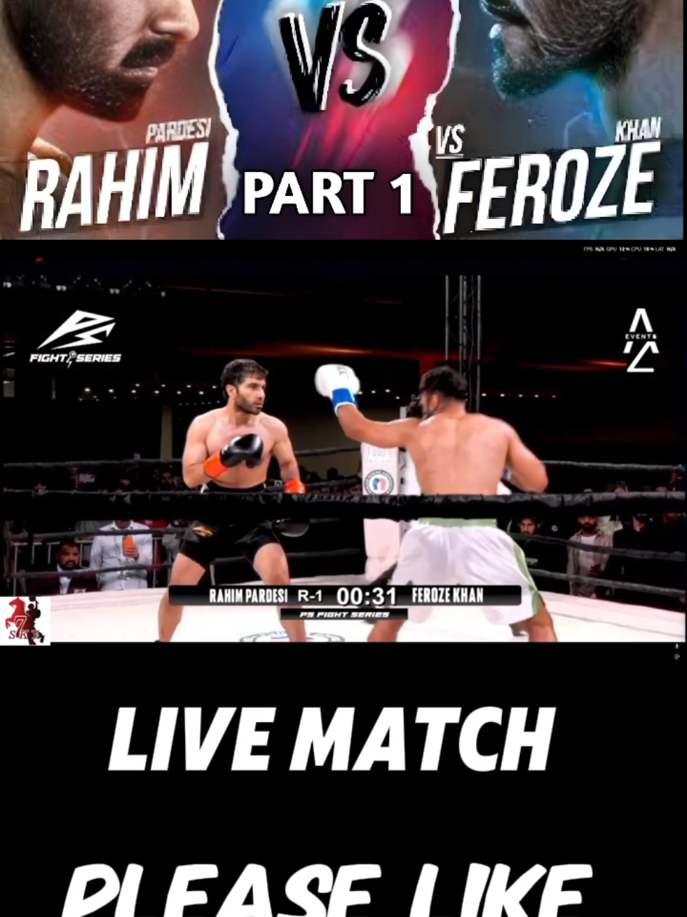 Feroz Khan and Rahim pardesi boxing match || live match || part 1 #fight #ferozekhan #ferozkhanvsrahimpardesi #livefighting 