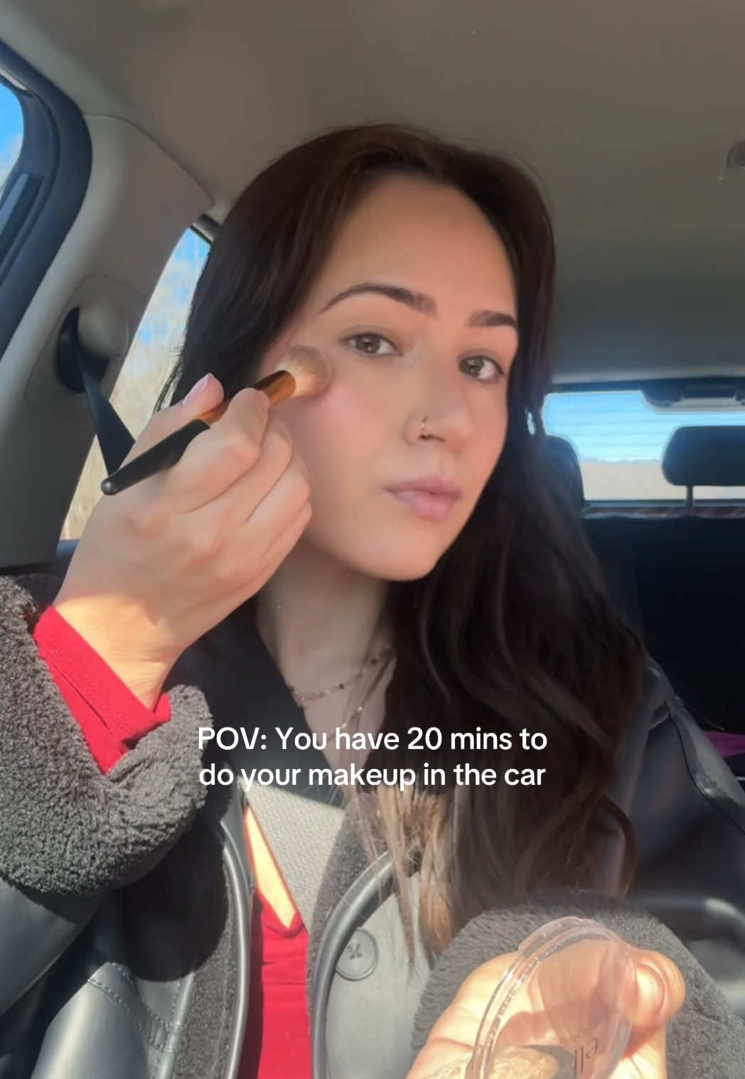 grwm in the car 😅 @Maybelline NY @elfcosmetics @NYX Professional Makeup @COVERGIRL @Physicians Formula  #grwmroutine #MakeupRoutine #makeuptransformation #grwmmakeup 