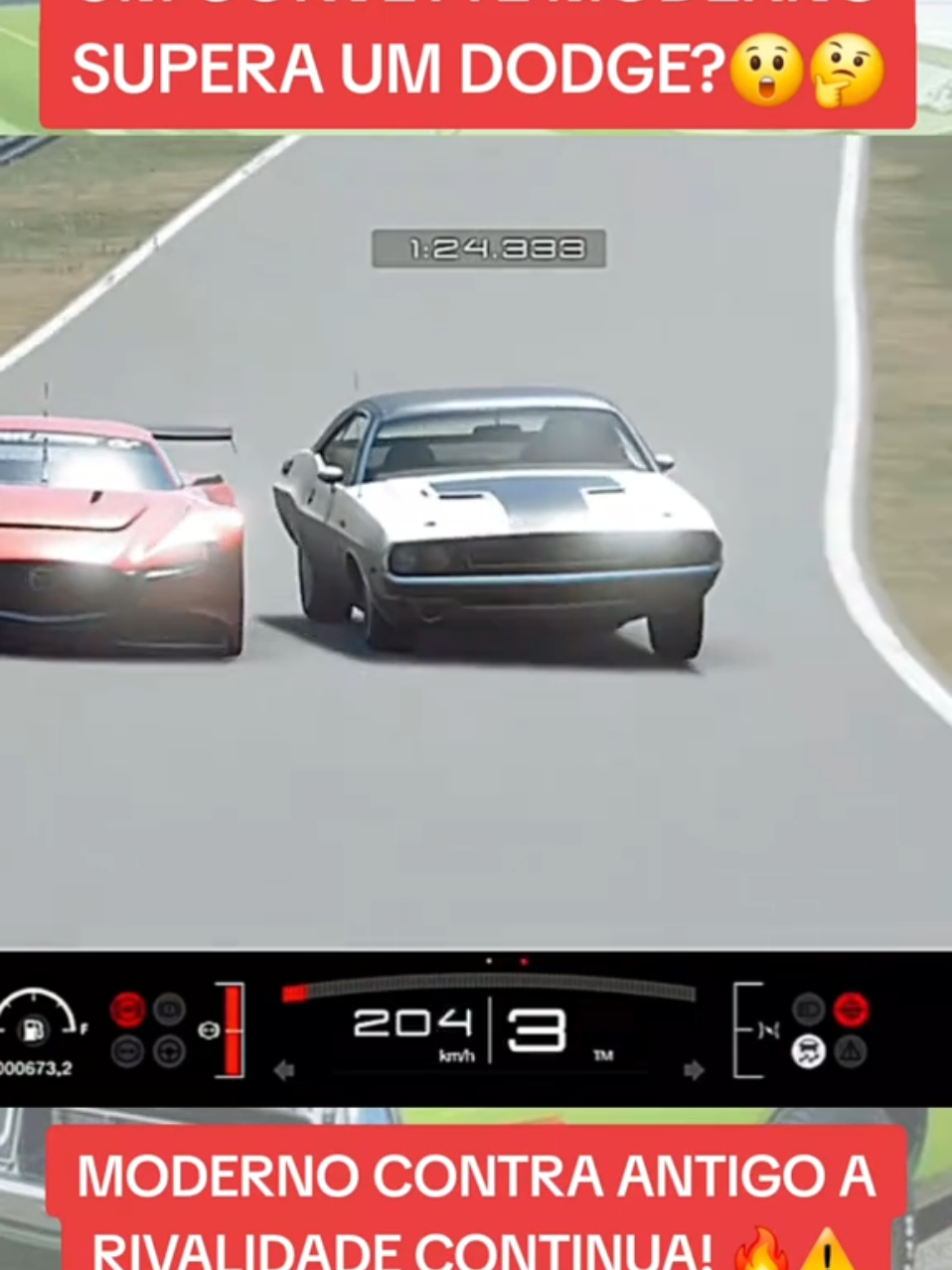 PILOTO DO CORVETTE TENTOU INTIMIDAR, DODGE CHALLENGER SURPREENDI NO VÁCUO E NA PRESSÃO SUPERA UM ESPORTIVO MODERNO E RARO PREPARADO PARA CORRIDA, DODGE CHALLENGER ENSINA E FAZ HISTÓRIA EM QUALQUER CORRIDA QUE PARTICIPA! #dodgecharger #musclecar #mopar #moparcommunity #corvette #corvettecorvette #corrida #duelo #ps4 #game #gaming #gameplay #titktok 