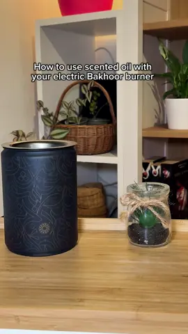 Did you know you can use your scented oils in your electric bakhoor burner?  Simply add water and few drops of your favourite scented oil and enjoy the aroma 🖤 #nuhrhome #bakhoor #electricburner #scentedoils 
