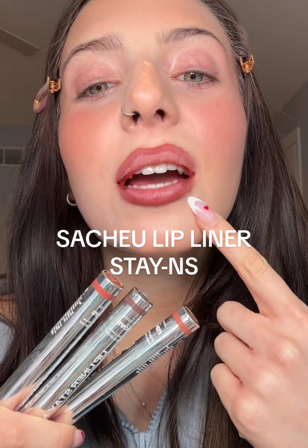 Sacheu lip liner Stay-ns are on sale!! Long lasting transfer proof lip liner/ lip stain! ✨ add $50 worth to your cart for an extra 20% off now- 2/19! ✨ I wore “muah-ve” here! They’re going quick so run!🏃 @SACHEU Beauty US  #sacheu #sacheubeauty #sacheulipstayn #sacheulipliner #liplinerstain #liplinerhack #liplinerstayn #lipstayn #lipstain #lipliner #lipcombo #sacheubeautyliplinertattoos #sacheubeautysuperbrandday #SuperBrandDay #ttsbeautybesties #tiktokshopcreatorpicks 