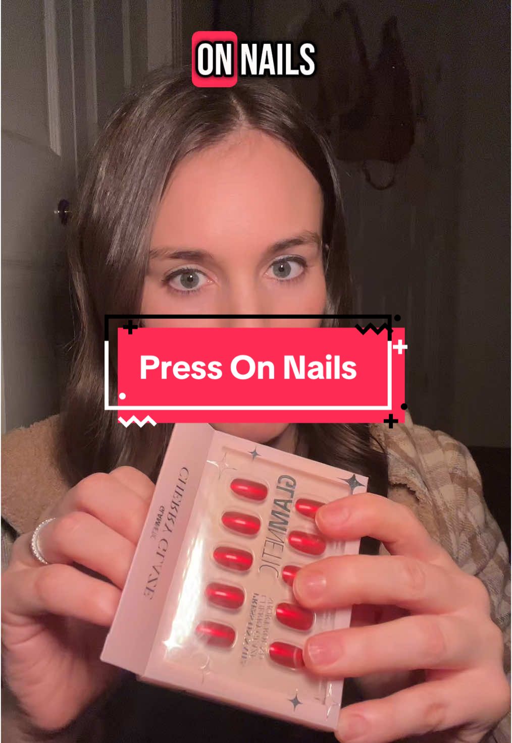 I wonder the best way to get the glue off would be? #glamnetic #pressonnails #nailtok #fyp 