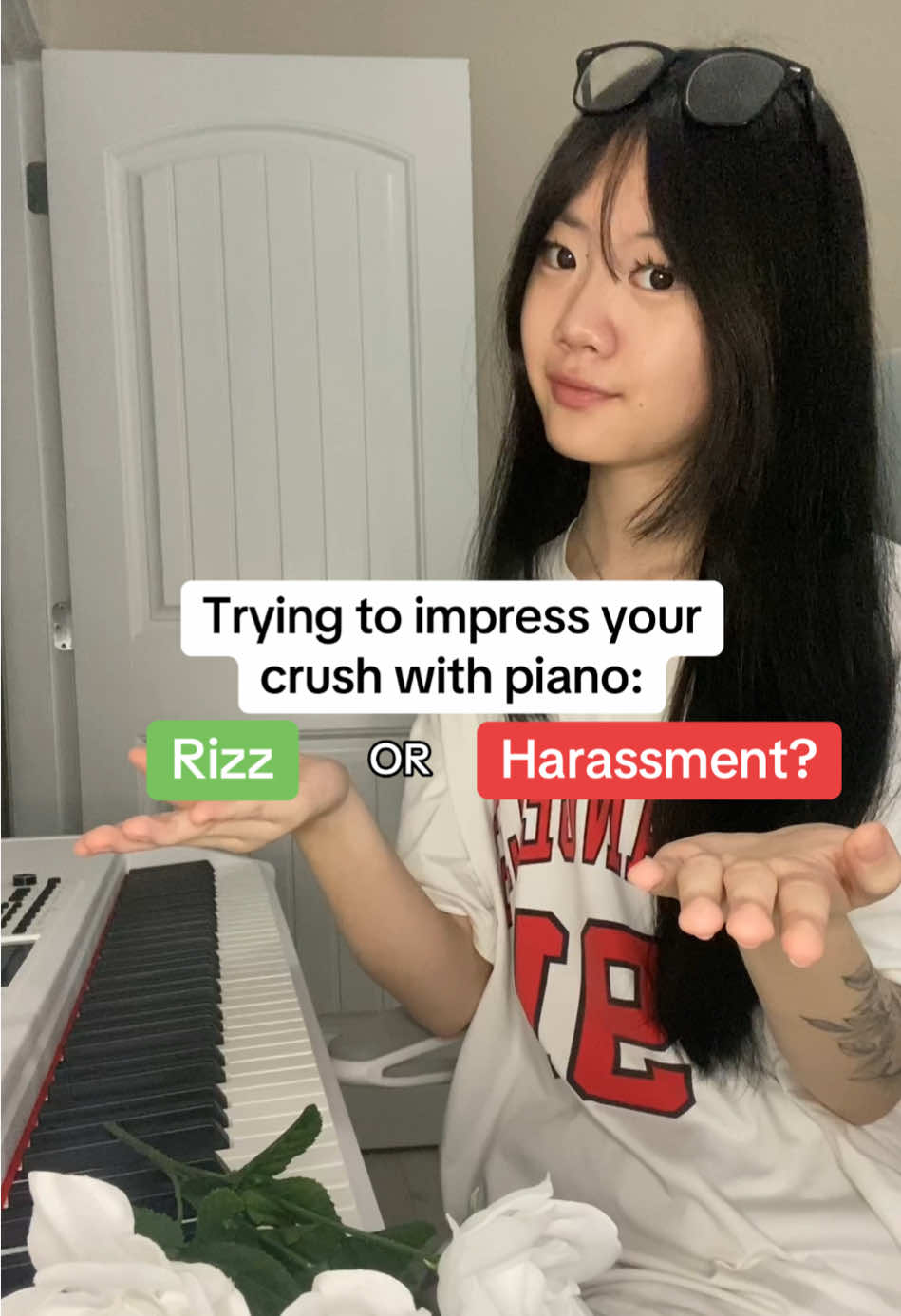 Chat is this rizz or harassment? #piano #rizz #brainrot #valentine #fyp #jamcorder #Love