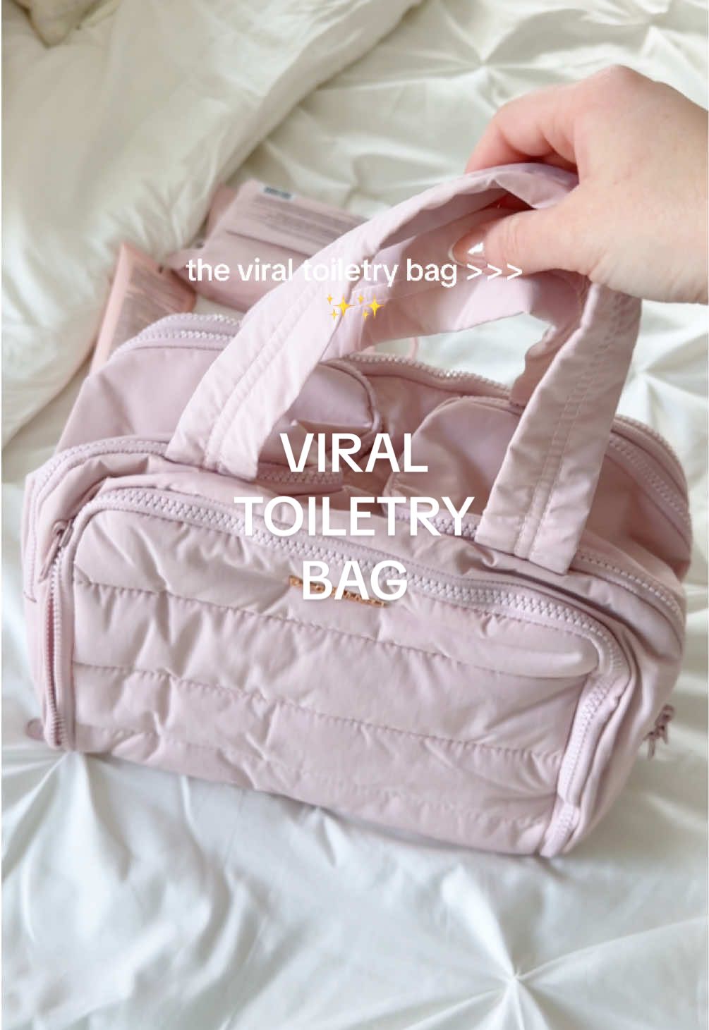 she's finally back in stock ✨ grab yours quick! #toiletrybag #bagsmart #travelbag #travelmusthaves 