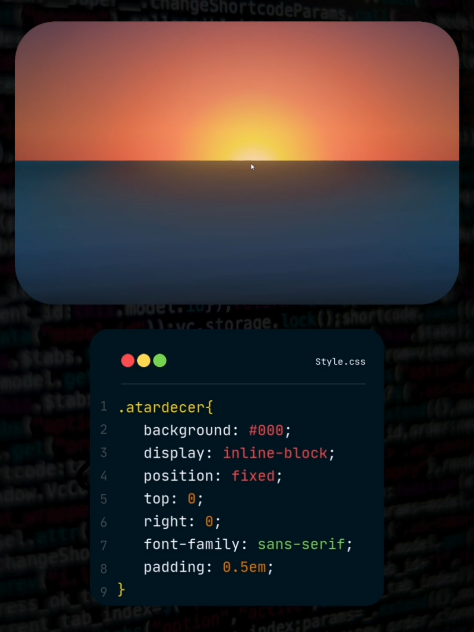 Atardecer | programación con Html, Css y JavaScript #atardecer #programacion #dev #html #code #programming #developer 