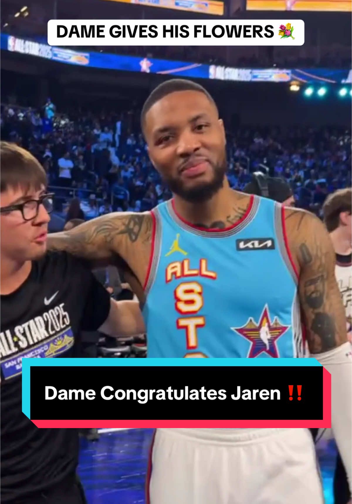 Dame gives his congrats to Jaren ‼️👏 #NBA #NBAAllStar #Basketball #DamianLillard 