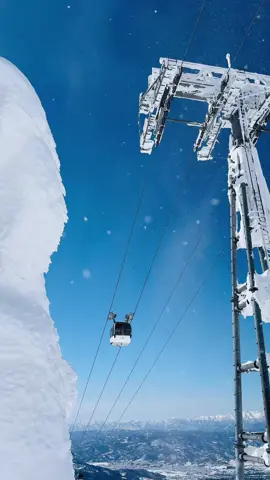 Really lovely ski resort Zao ❄️🏂🇯🇵 #tiktok #japan #fyp #snow #snowboarding #travel #yamagata #tiktokjapan #winter #wintervibes #blue #sky #tree #bluesky #rope 