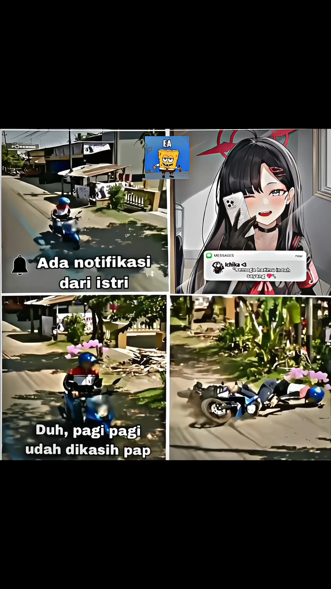 salah satu alasan kenapa gak boleh main hp apalagi buka notif pas lagi naik motor🗿 post ulang tadi ke-kompres qimak😹 #nakamasaichika #arsipbiru #bluearchive #bluearchiveglobal #bluearchiveedit 