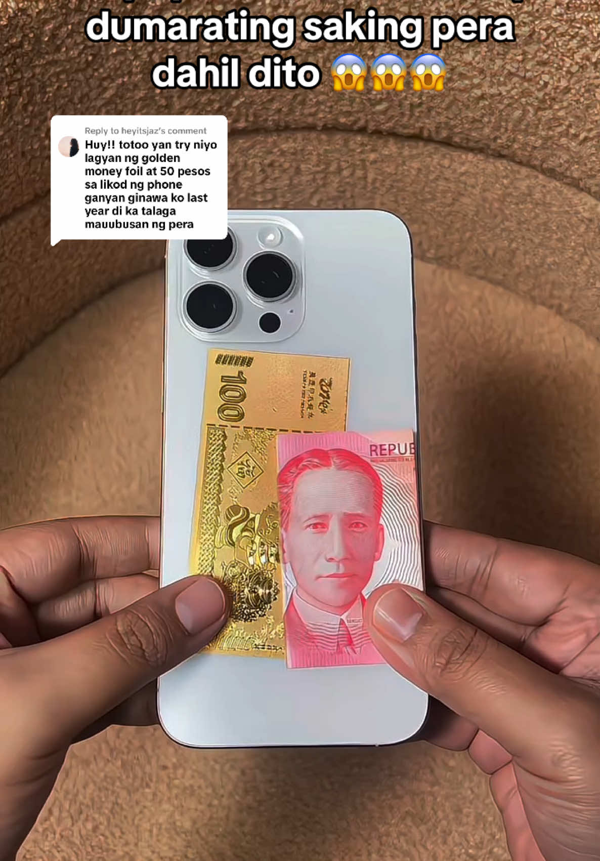 Replying to @heyitsjaz Pampaswerte sa wallet, lakas maka attract ng pera nito ngayong 2025 💸#goldenmoneyfoil #golddragon #moneycatcherring #pampaswerte #goldenfoil
