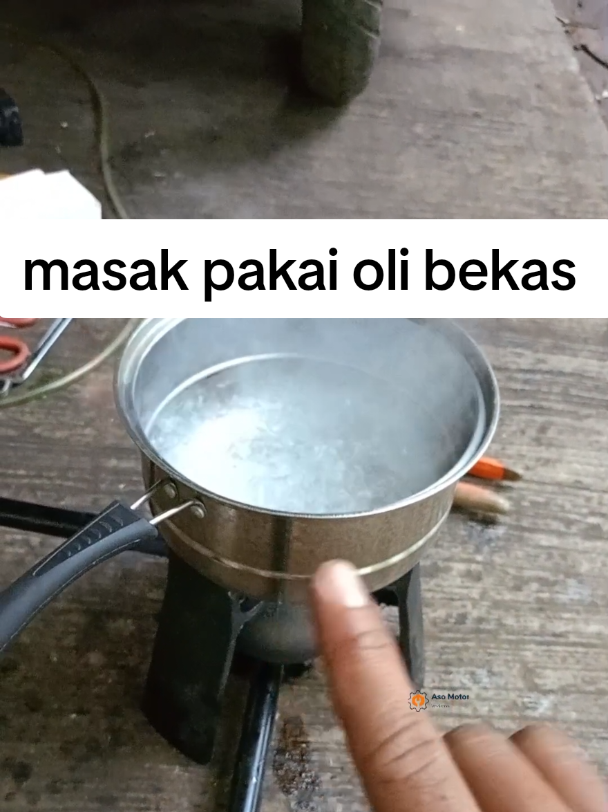 memanfaatkan oli bekas jadi bahan bakar kompor #asomotor #komporolibekas #fyp 