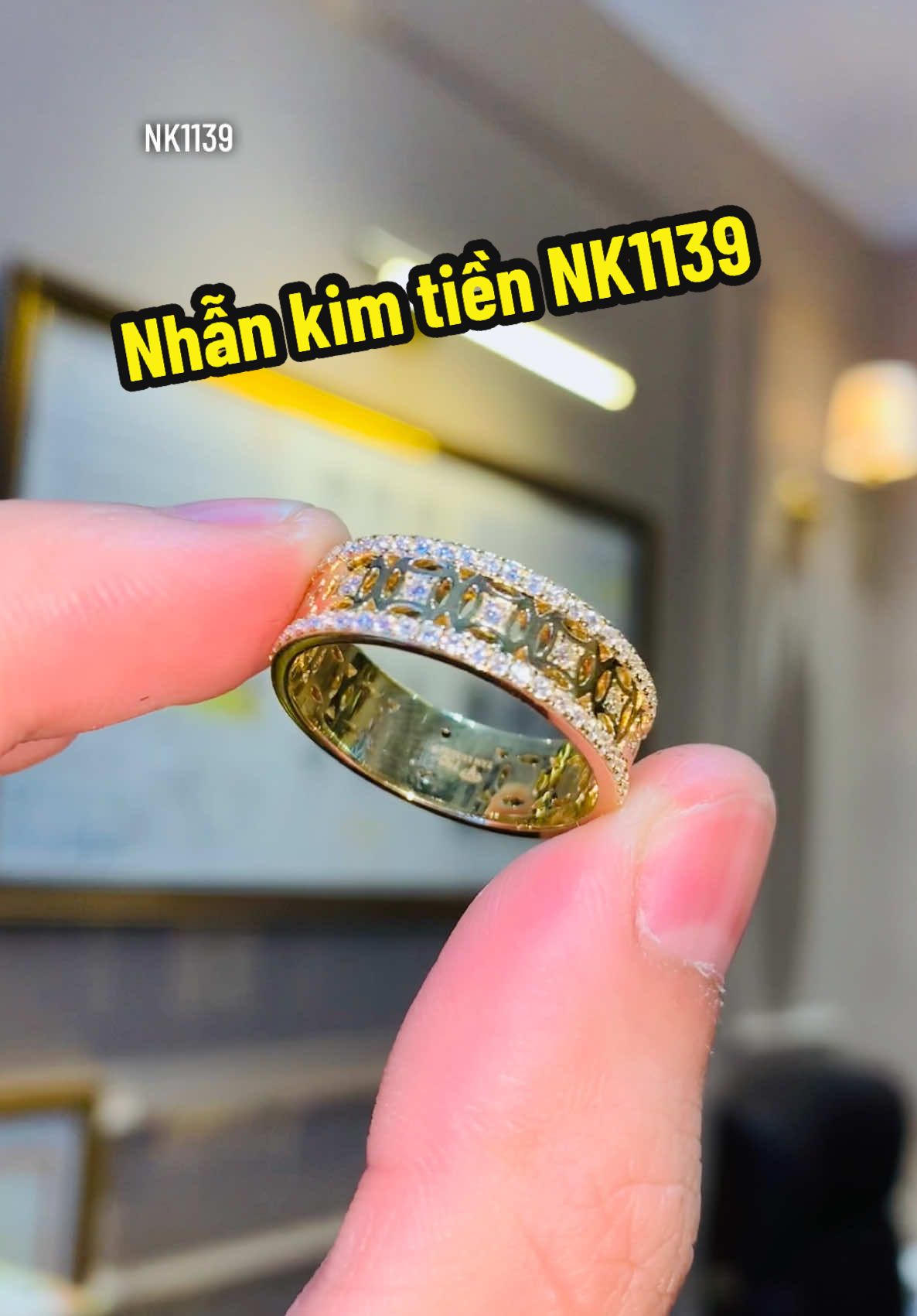 Nhẫn kim tiền may mắn đính kim cương thiên nhiên VVS+ 🍀 #tamluxury #tamluxurydiamondjewelry #trangsuc #kimcuong #nhankimtien #xuhuongtiktok 