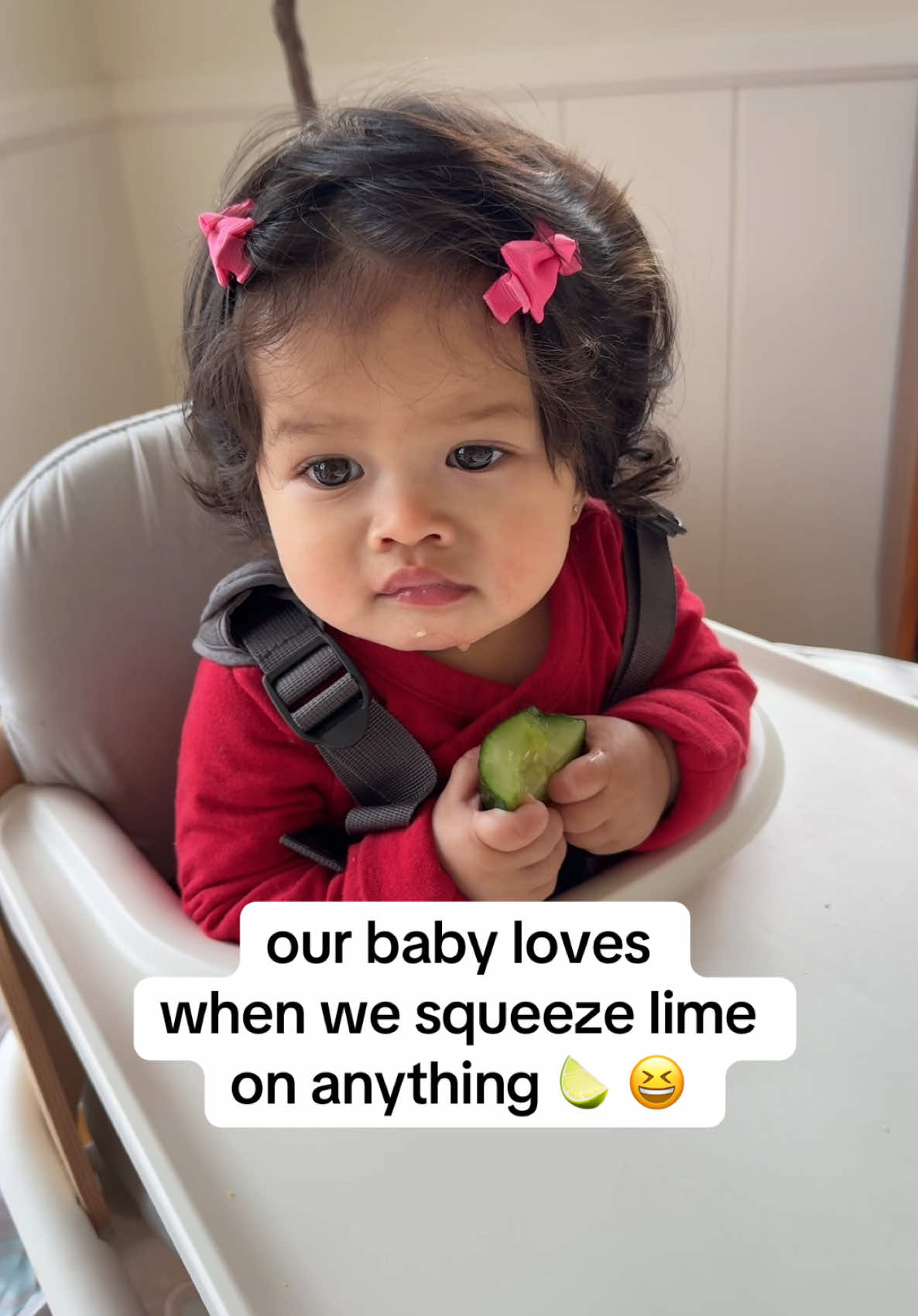 🤣 our baby loves the taste of lime juice ya’ll. explain it to me 😆 #firsttimedad #dadsoftiktok #dadtok #firsttimeparents #newdad #girldad  #babyledweaning #blw #blwrecipes #blwideas  