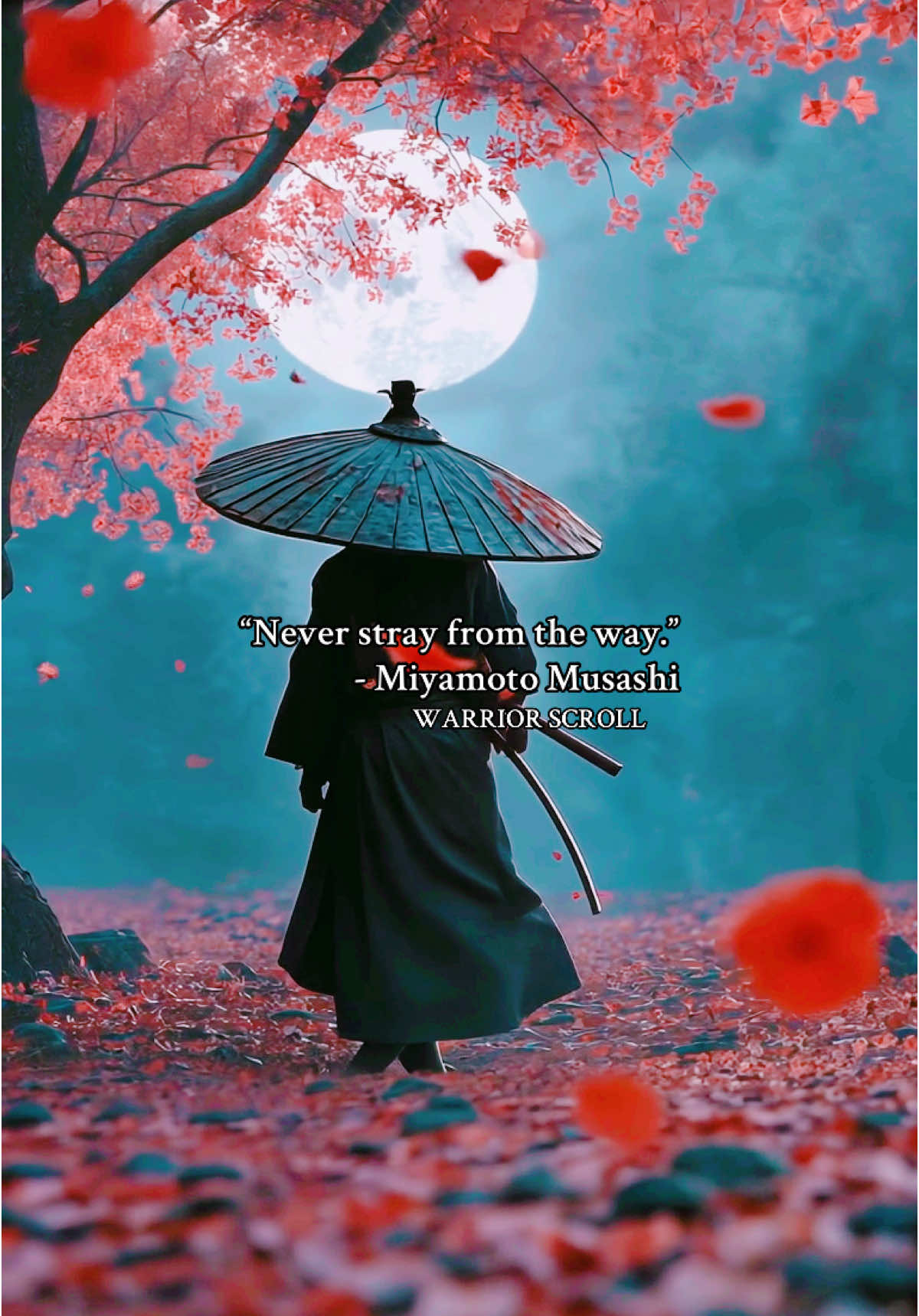 “Never stray from the way.”  - Miyamoto Musashi #warrior #warriors #warriormindset #warriorspirit #inspiration #motivation #fyp #reels #dailyreels  #tiktokinspiration #tiktokmotivation #tiktokdaily #quotes #ai ##aiart #aimovie #aireels #aiartists #aiartcommunity #miyamotomusashi #bushido #samurai #neverstray #theway #thebookoffiverings 