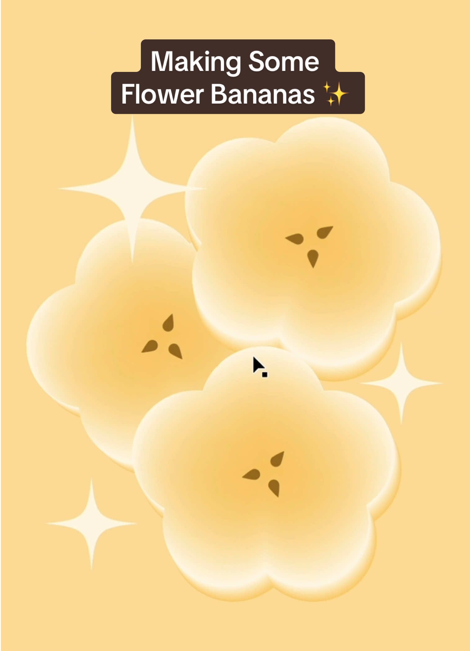 Making some Flower-Shaped Bananas using the Gradient Mesh Tool again because they’re cute!💛 #adobeillustratortutorial #cutedesign #vtuberlogo #illustratortips #graphicdesign #vectorart 