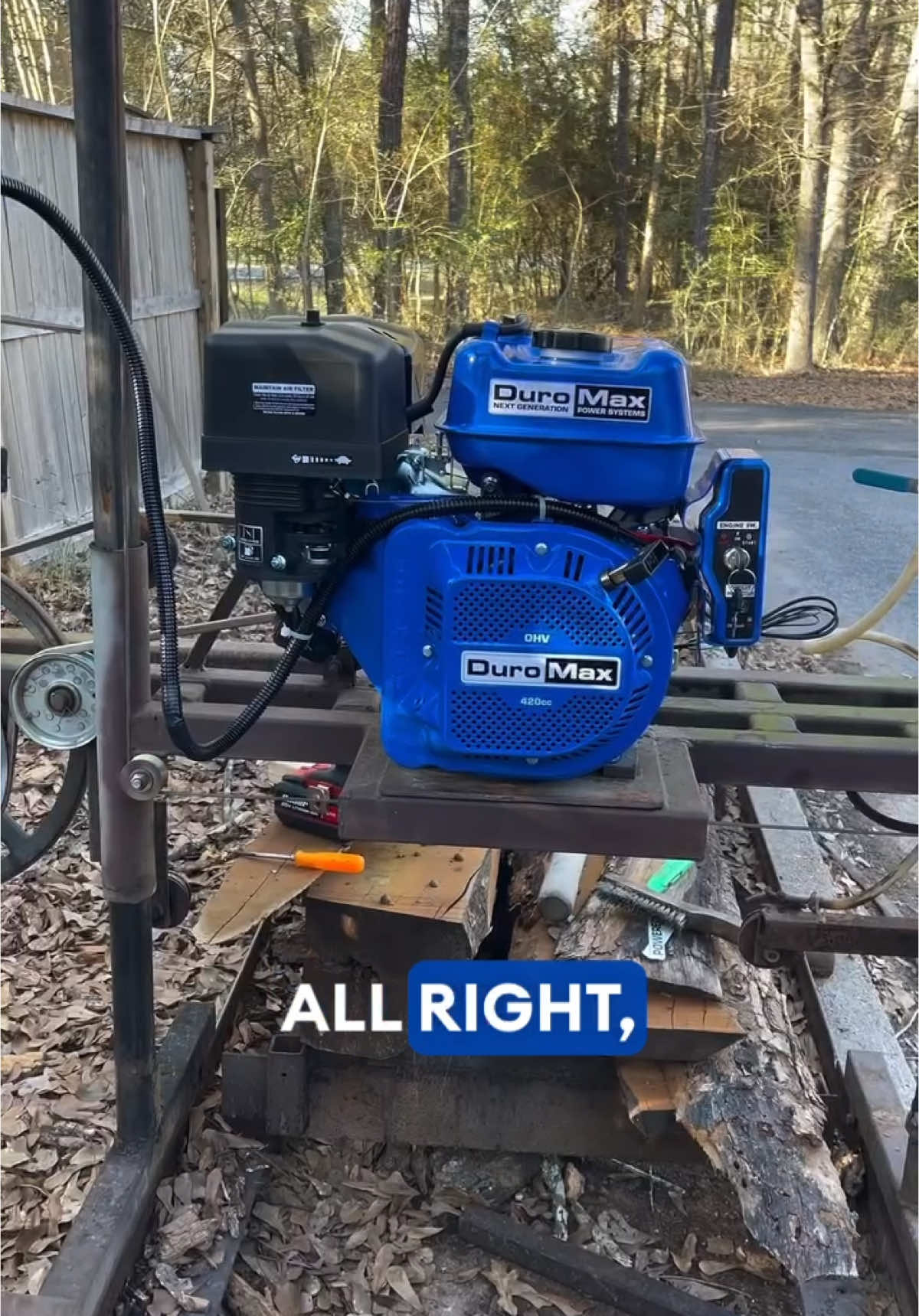 HUGE thanks to @Colsch Craft for upgrading the mill with a DuroMax electric start 16HP engine! It was definitely time for an upgrade, and we can’t wait to see that Pecan getting milled into something amazing soon! . . . #PoweredbyDuroMax #DuroMaxPower 