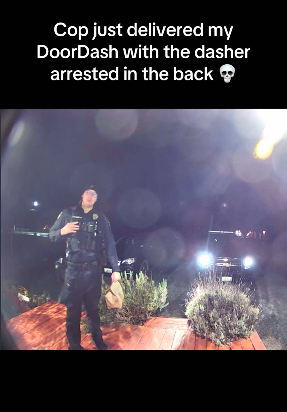 Cops Took My DoorDash Driver… but Still Delivered My Food! 🚔😂  🎥: @Audrey Keny  #CopHumor #Police #DoorDash #Comedy #Cops #Reels #foryou #fyp #foryoupage #tiktok #food